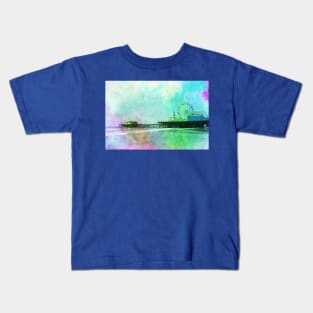 Crinkly Tie-Dye Santa Monica Pier Kids T-Shirt